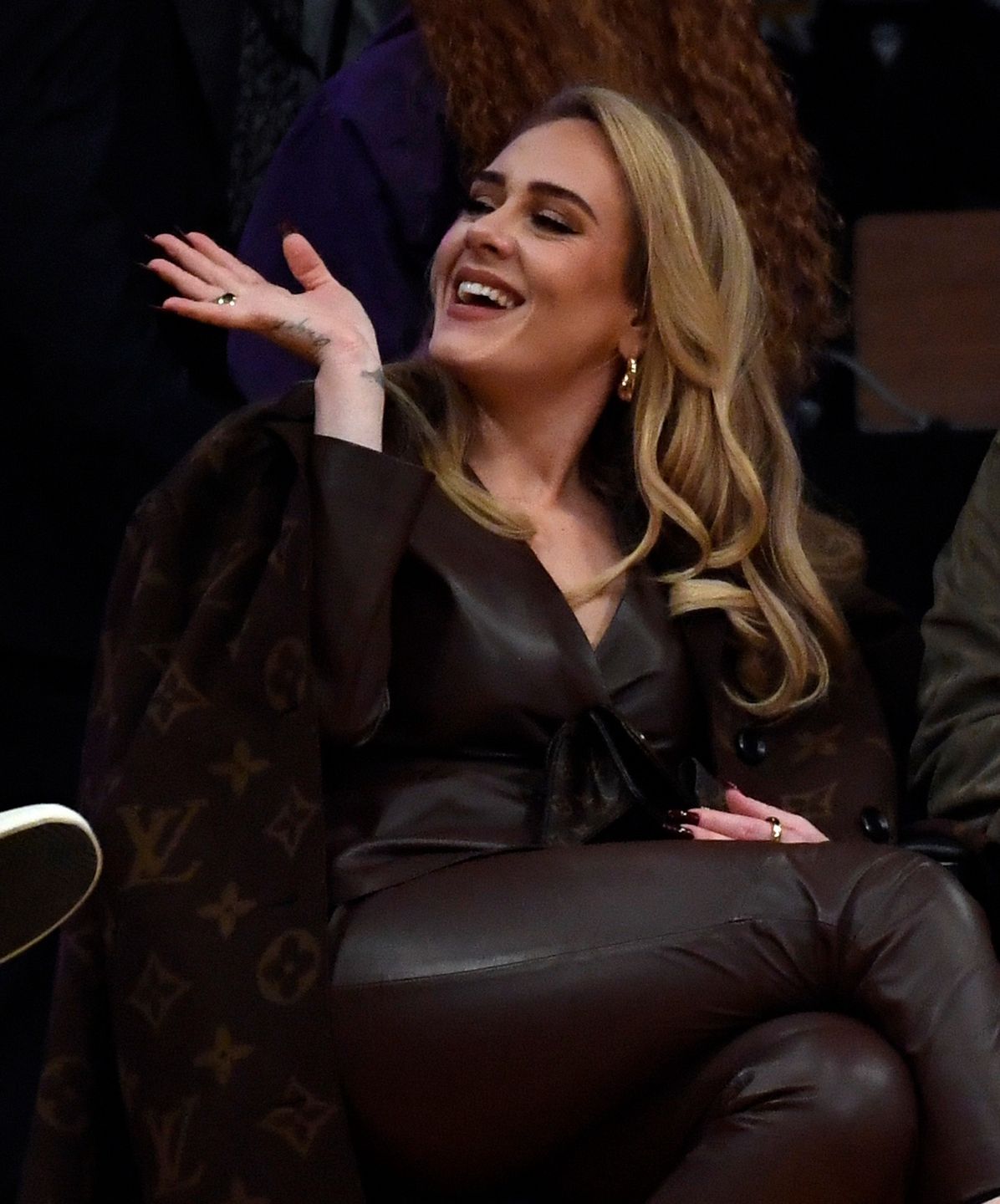Adele na meczu koszykówki w towarzystwie Rich Paula