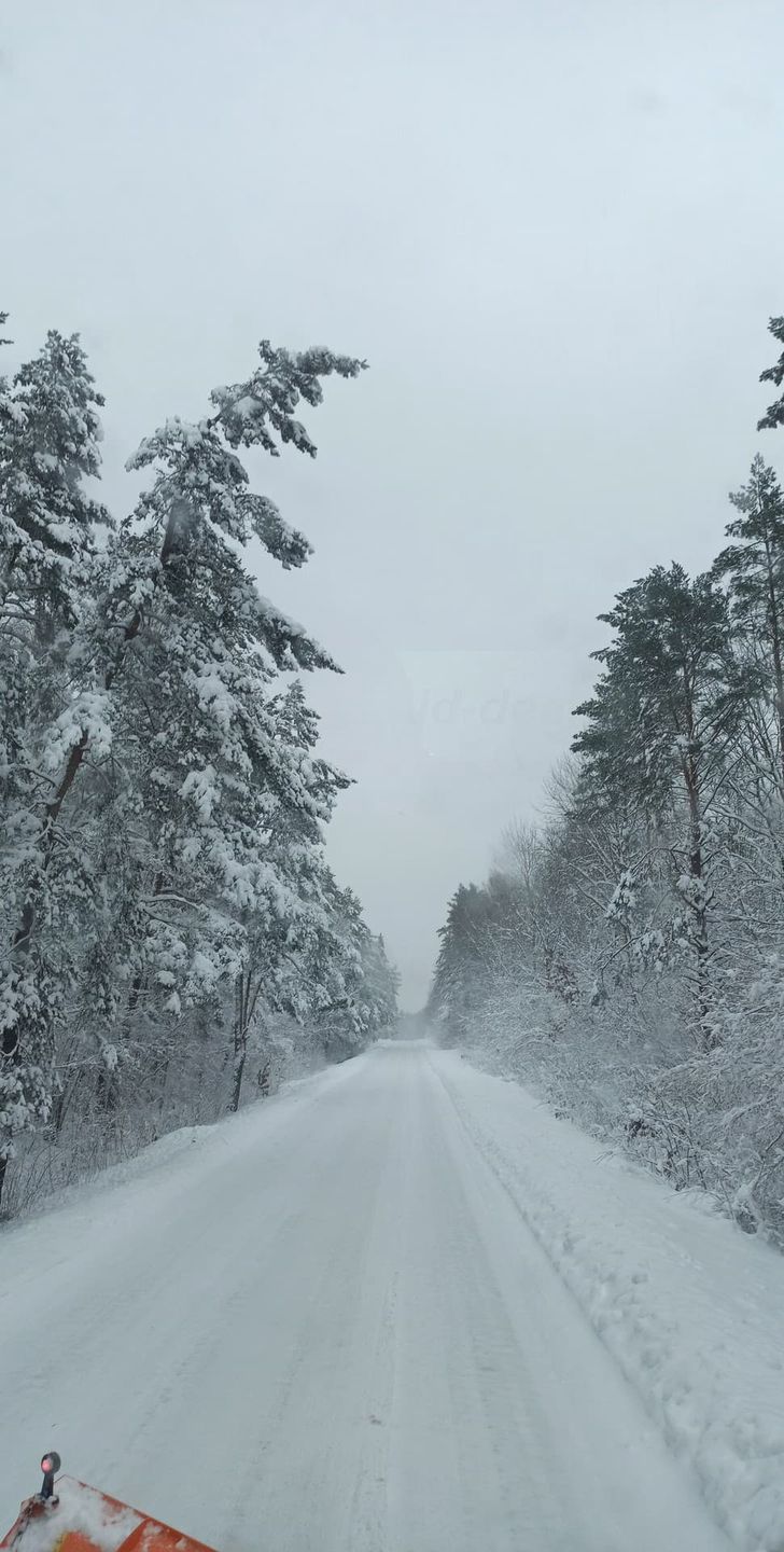Opady śniegu na Podlasiu