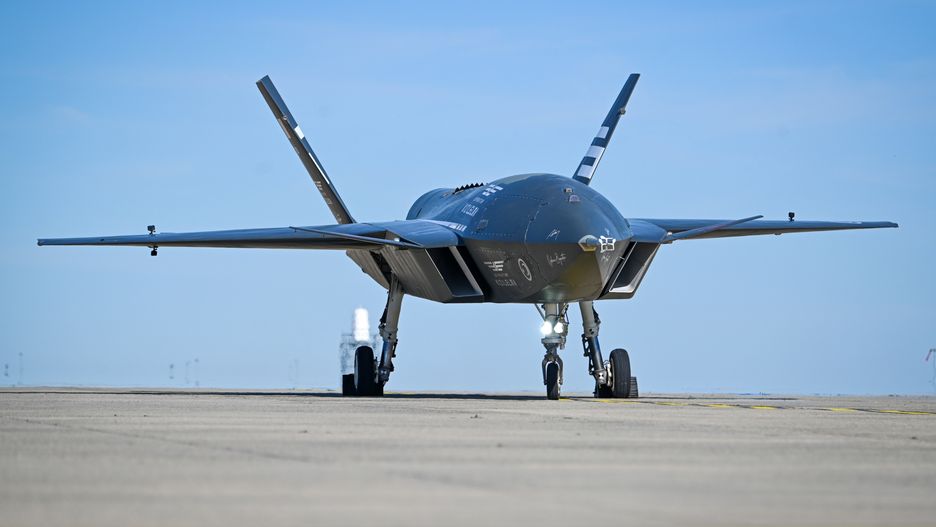 TEKIRDAG, TURKIYE - MARCH 07: (----EDITORIAL USE ONLY - MANDATORY CREDIT - 'BAYKAR / HANDOUT' - NO MARKETING NO ADVERTISING CAMPAIGNS - DISTRIBUTED AS A SERVICE TO CLIENTS----) Bayraktar KIZILELMA, Turkiye's first-ever unmanned fighter jet, developed entirely with Baykar's own resources, successfully completes the aerodynamic system identification test after taking off from AKINCI Flight Training and Test Center in Tekirdag, Turkiye on March 07, 2025. (Photo by Baykar / Handout/Anadolu via Getty Images)