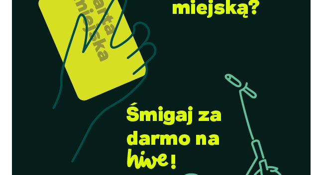 hive: darmowe minuty na e-hulajnogi dla posiadaczy karty miejskiej