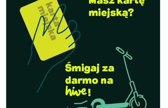 hive: darmowe minuty na e-hulajnogi dla posiadaczy karty miejskiej