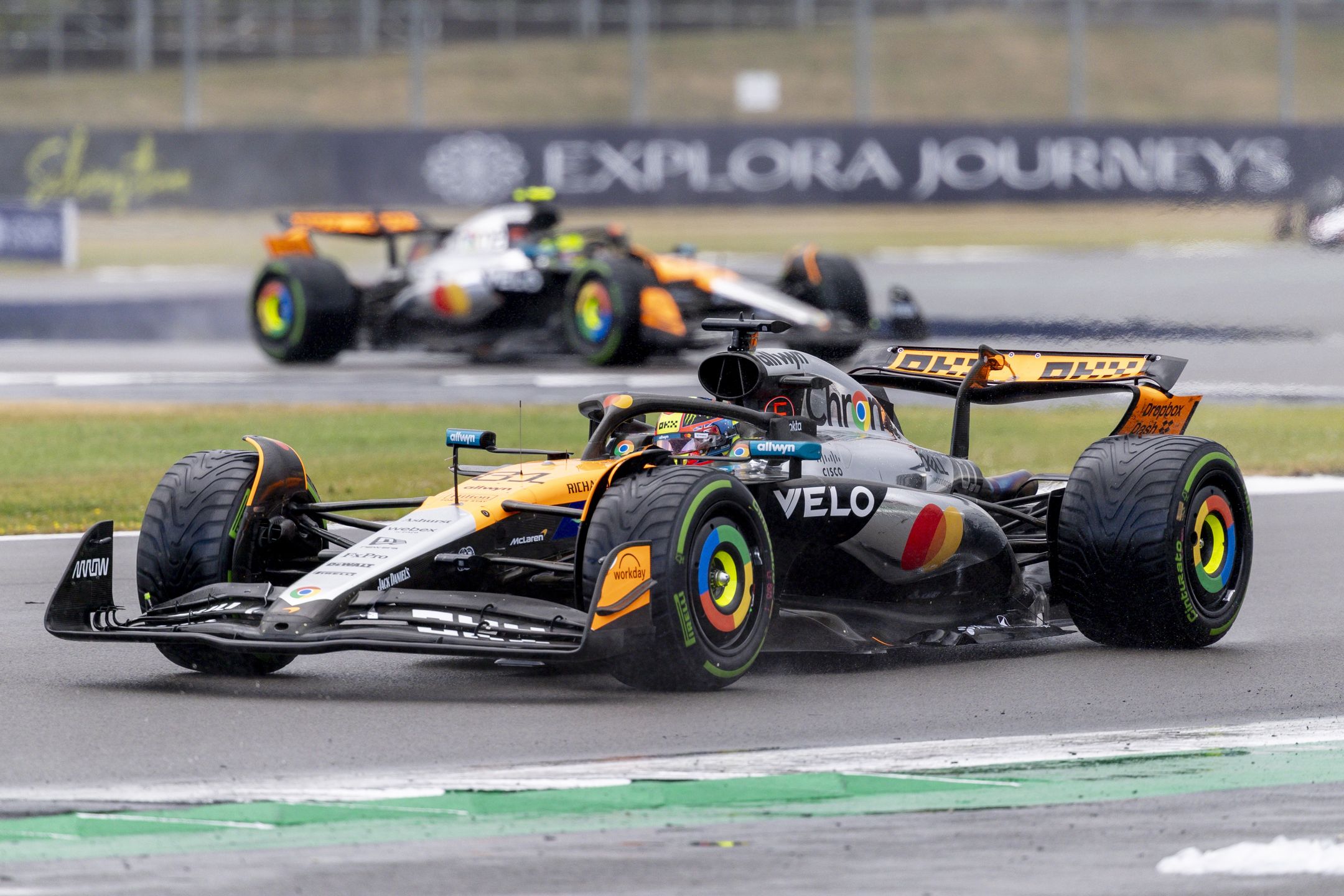 NORTHAMPTONSHIRE, ENG - JULY 06: Oscar Piastri of Australia and Team McLaren (81) during the F1 Grand Prix of Great Britain on July 06, 2025 at Silverstone Circuit in Northampton, England. (Photo by Bob Kupbens/Icon Sportswire via Getty Images)