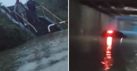 Ulice stały się rzekami, auto w wodzie po dach. Kolejne miasto zalane