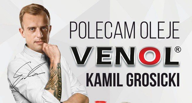 Kamil Grosicki promuje oleje silnikowe Venol