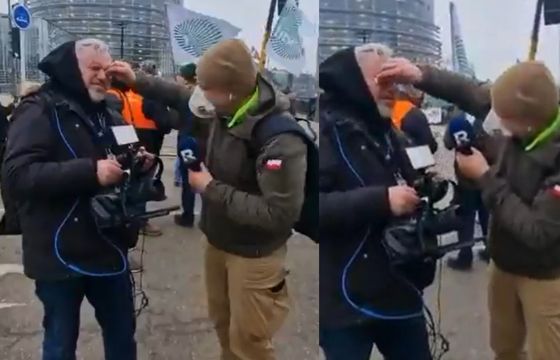 Policja gazem łzawiącym w protestujących rolników. Ucierpiał operator Republiki