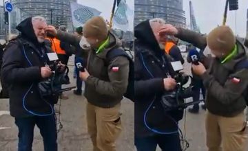 Policja gazem łzawiącym w protestujących rolników. Ucierpiał operator Republiki