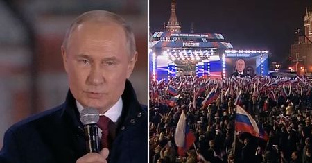Hucpa na placu Czerwonym. Putin wzywa, tłum szaleje