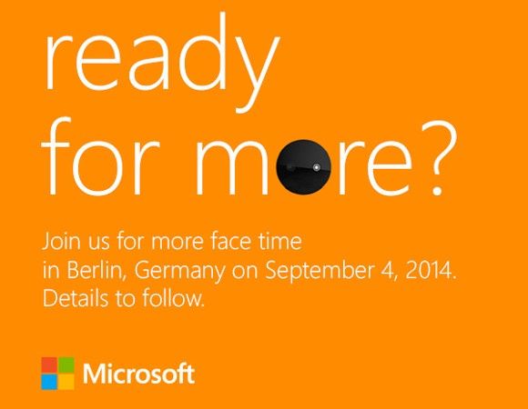 Microsoft konferencja IFA 2014 zaproszenie