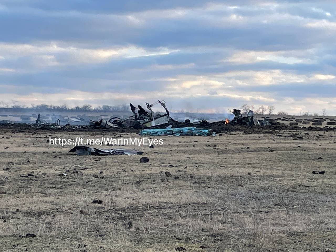 Szczątki zestrzelonego Su-34.