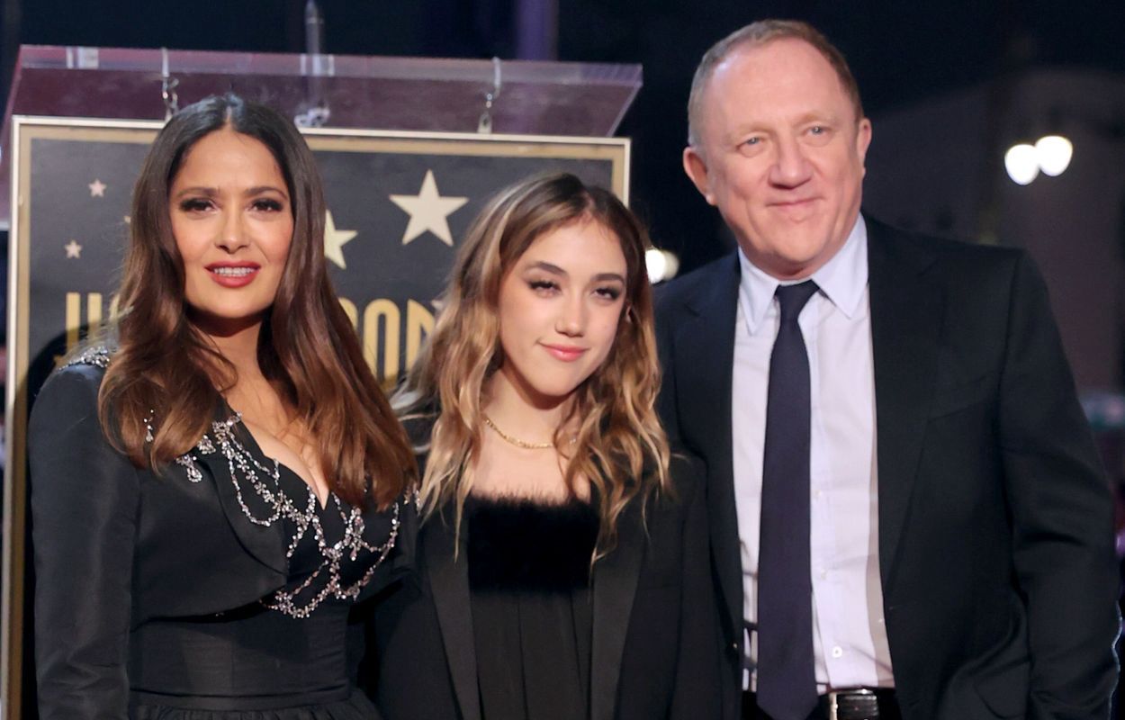 Salma Hayek odsłania gwiazdę w Alei Sław