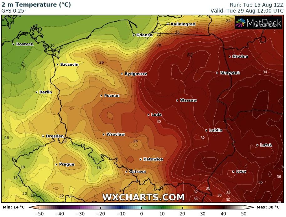 Mapy pogodowe wxcharts.com