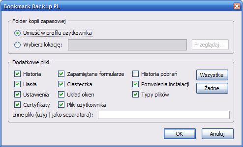 Firefox automatycznie wykona kopie zakładek 2