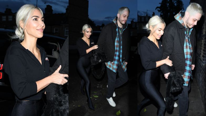 Kim Kardashian i Pete Davidson maszerują na kolację w Londynie