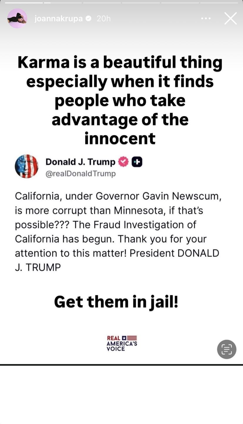 Joanna Krupa chwali Trumpa