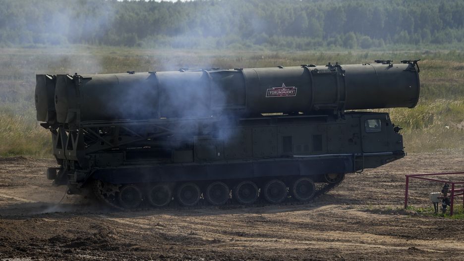 MOSCOW, RUSSIA - AUGUST 17: S-300V air defense system performs during the International Military-Technical Forum "Army 2022" at Kubinka military training ground in Moscow, Russia on August 17, 2022. (Photo by Pavel Pavlov/Anadolu Agency via Getty Images)