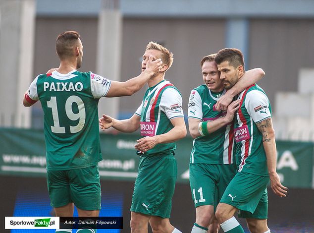 Piłkarze Śląska Wrocław w końcu mieli powody do radości