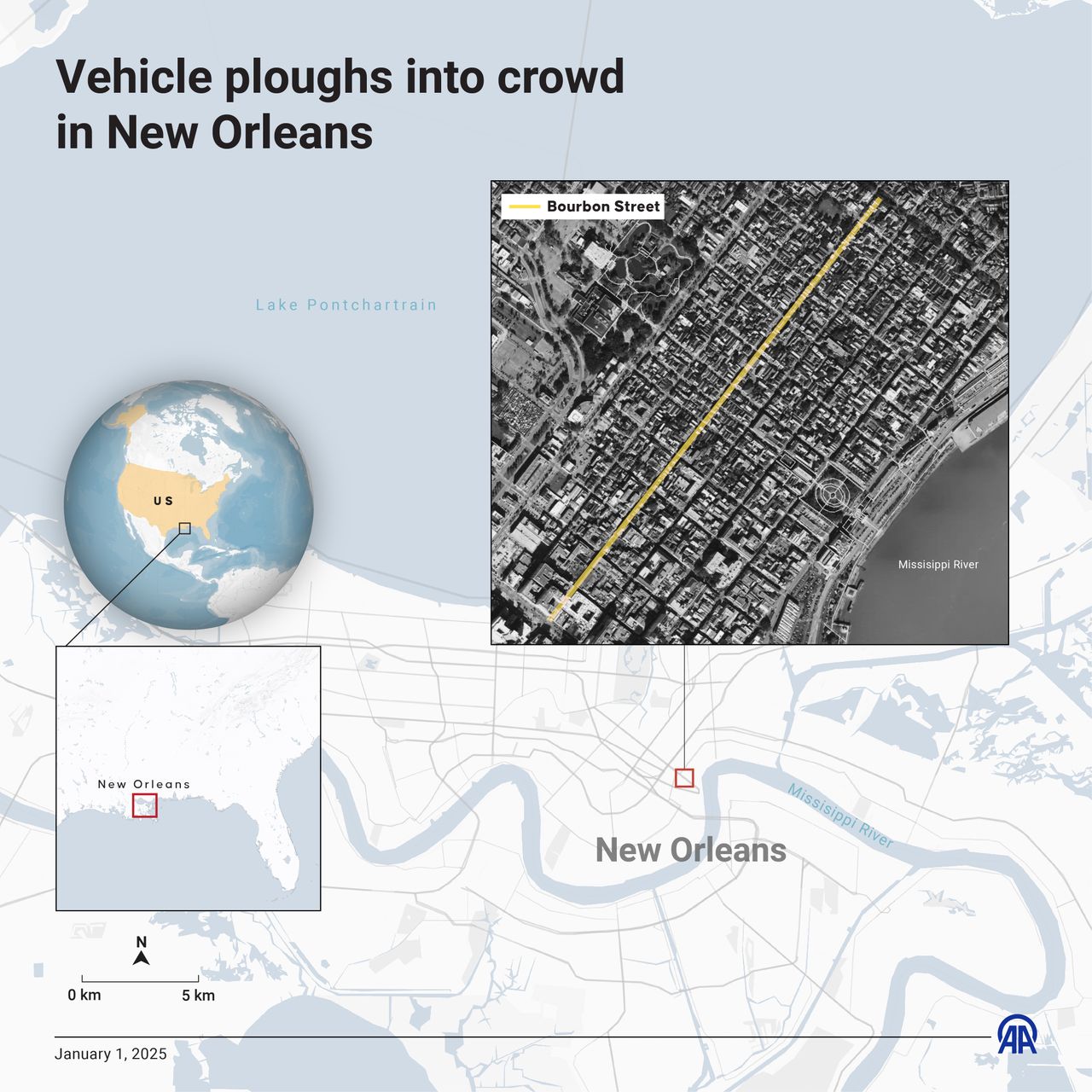 Tragedy on Bourbon street: Lorry attack and shooting chaos