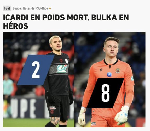 Nagłówek w "L'Equipe"