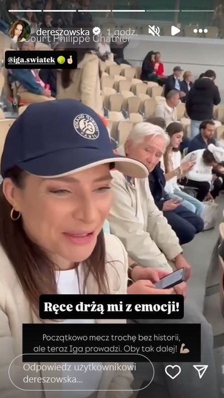 Anna Dereszowska kibicowała Idze Świątek