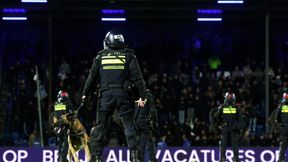 Mecz wymknął się spod kontroli. Policja i psy na murawie. Regularna bijatyka