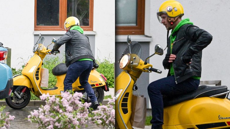 Antek Królikowski pod domem Joanny Opozdy