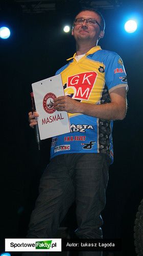 Tomasz Lorek podczas prezentacji GKM-u Grudziądz