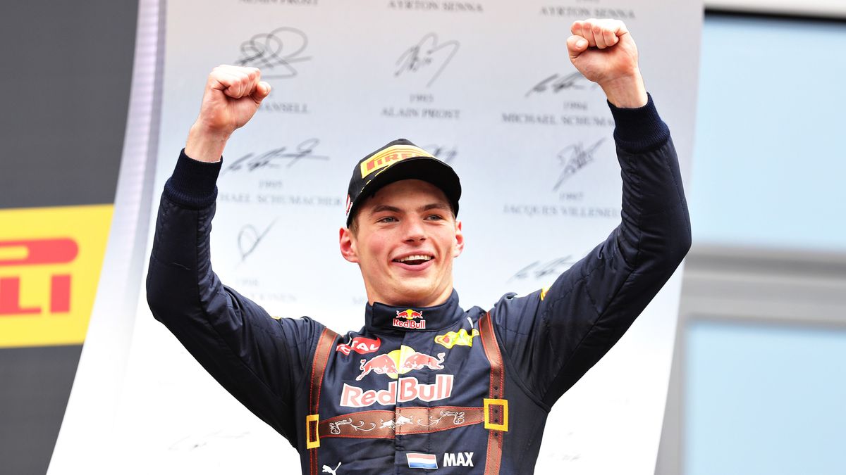 Materiały prasowe / Red Bull / Na zdjęciu: Max Verstappen na podium F1