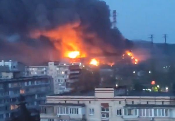 Pożar elektrowni w Ukrainie
