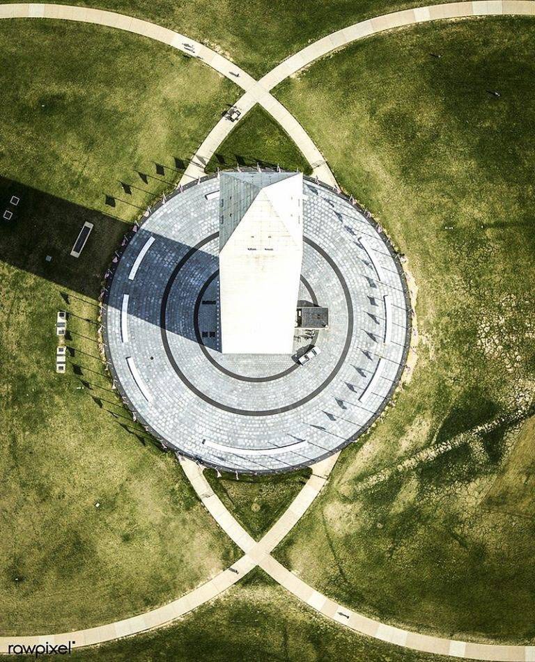 Pomnik Waszyngtona widziany z lotu ptaka