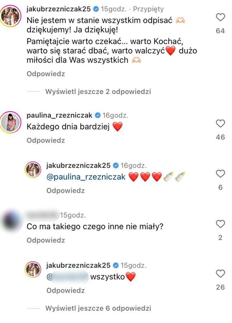 Jakub Rzeźniczak świętuje rocznicę ślubu
