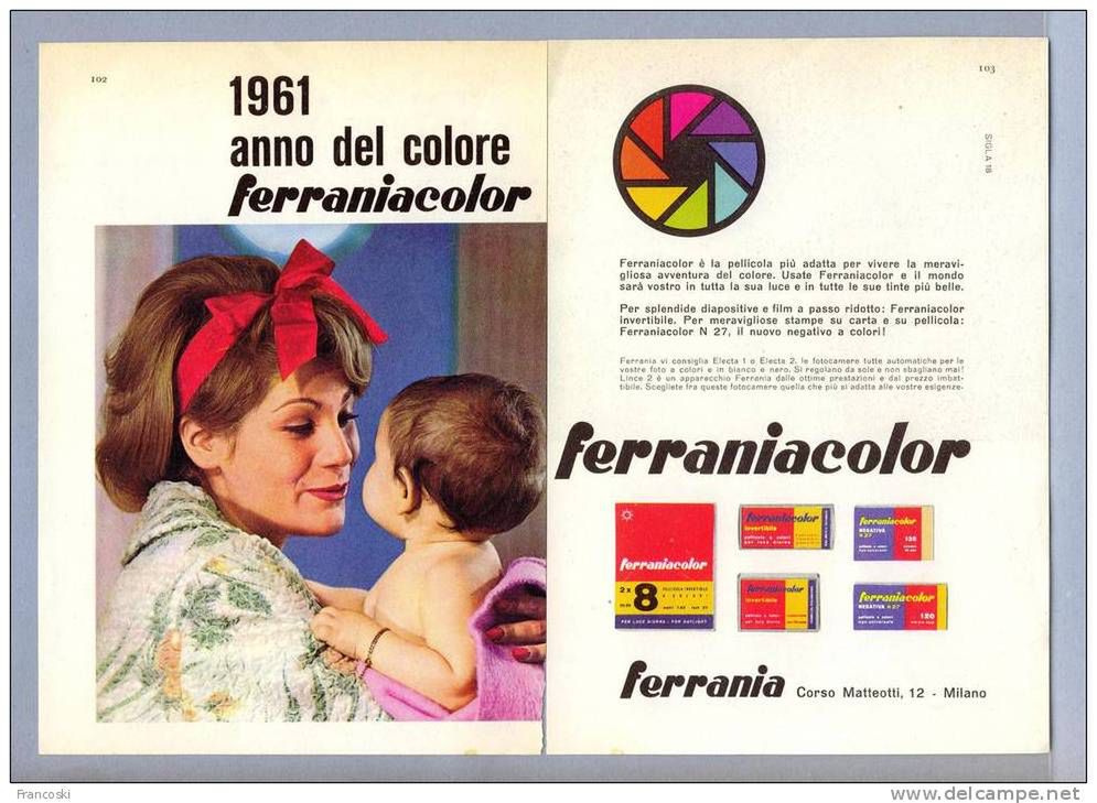 Reklama Ferrania z lat 60.