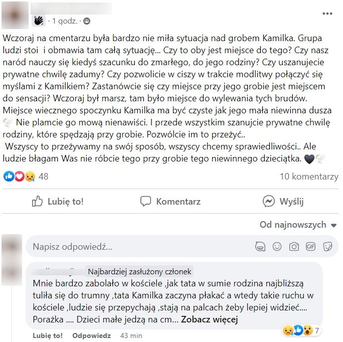 Kobieta zrelacjonowała swoją wizytę na cmentarzu 