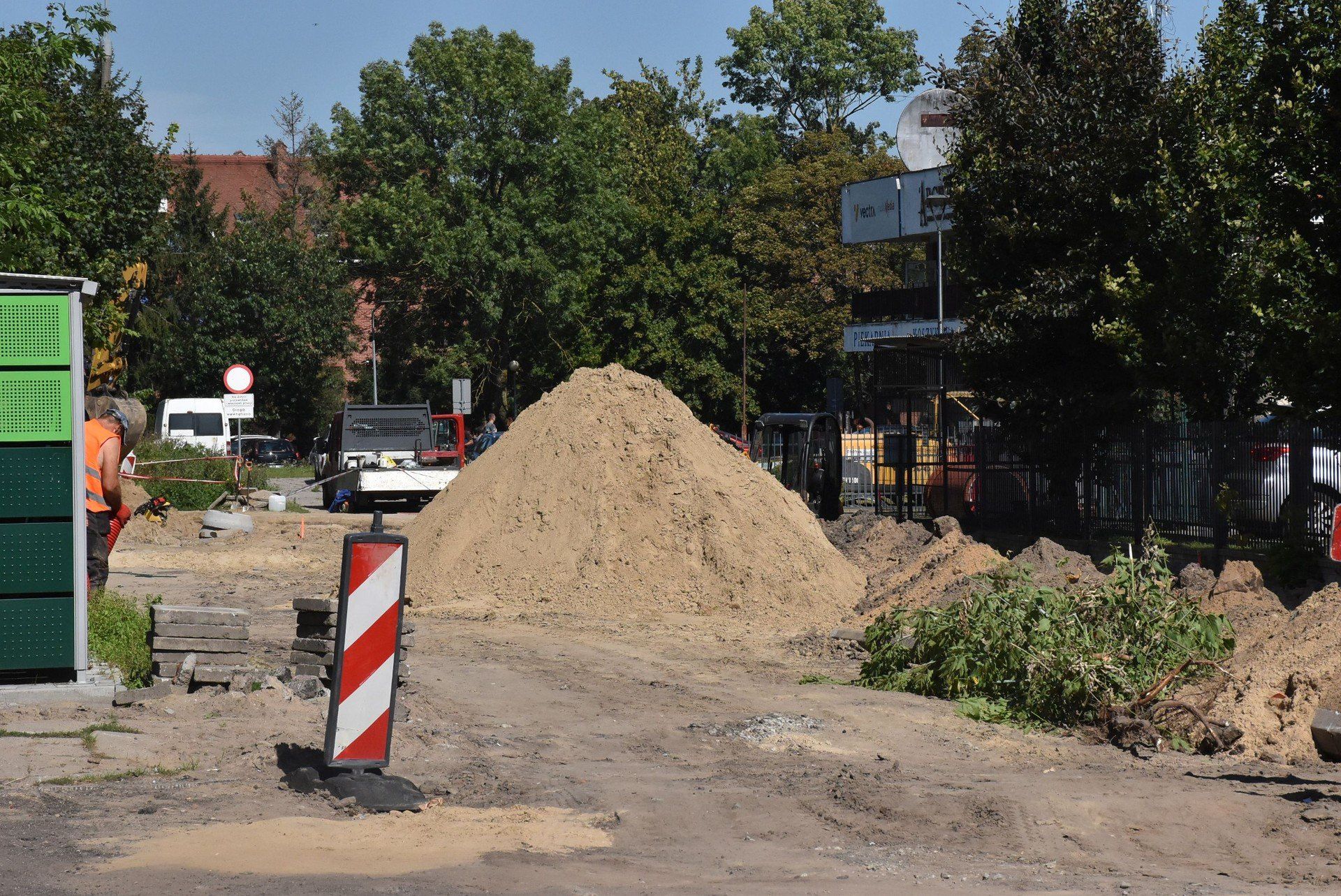 Trwa przebudowa ulicy Jagiellońskiej w Malborku