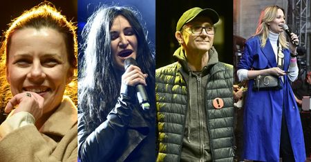 Skromna reprezentacja gwiazd wspiera strajkujących podczas koncertu "Artyści dla nauczycieli": Kayah, Sadowska, Kulesza (ZDJĘCIA)