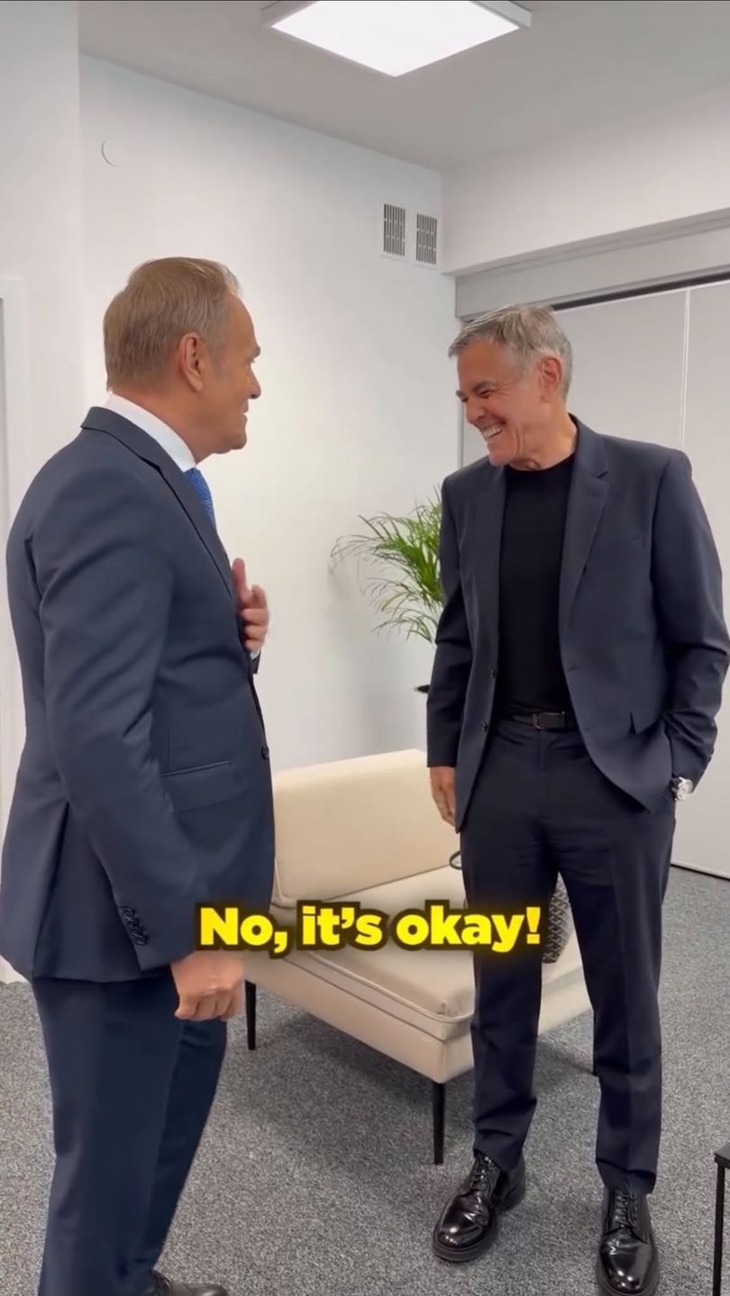 George Clooney, Donald Tusk
