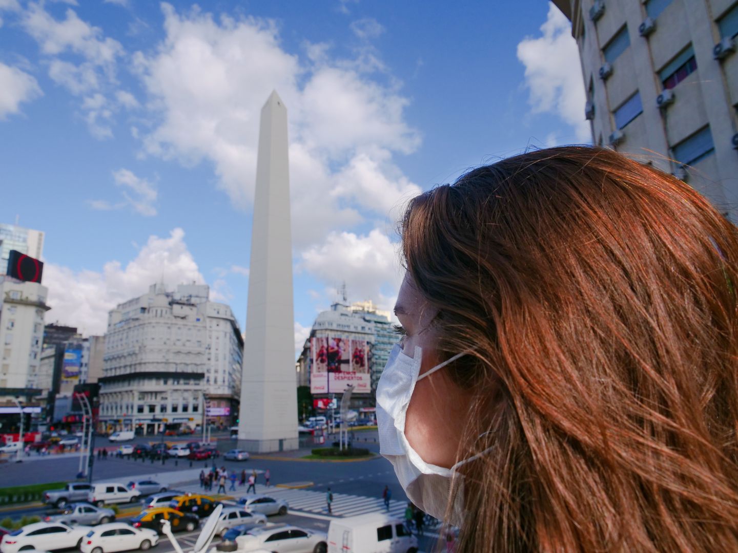 De Julio Avenue w centrum Buenos Aires