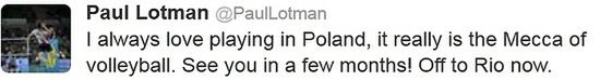 - Zawsze uwielbiam grać w Polsce, to jest naprawdę "mekka" siatkówki - podzielił się swoją opinią Paul Lotman