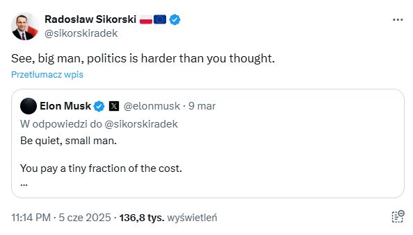 Wpis Radosława Sikorskiego 
