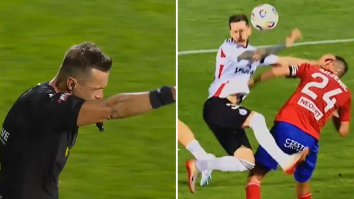 Twitter / Canal+ Sport / Kontrowersyjny rzut karny dla Rakowa