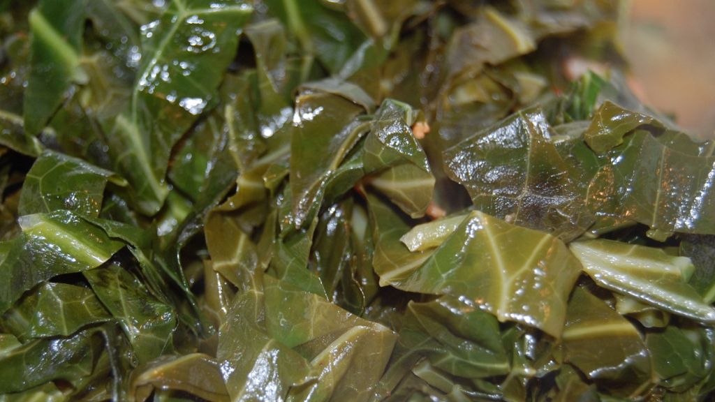 Gotowana mrożona krojona kapusta pastewna z dodatkiem soli, odsączona