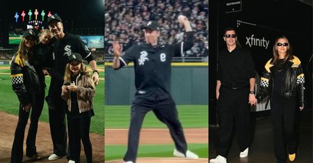 Robert Lewandowski z "motocyklową" Anią i dziećmi DEBIUTUJE na boisku baseballowym. Rzuca jak zły? (ZDJĘCIA)