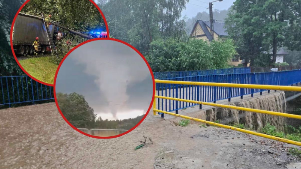 Nawałnice nad Małopolską. Powalone drzewa, zalane ulice i trąba powietrzna.