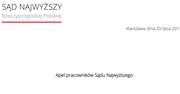 Pracownicy Sądu Najwyższego są pewni zwolnień. Apelują o przestrzeganie prawa