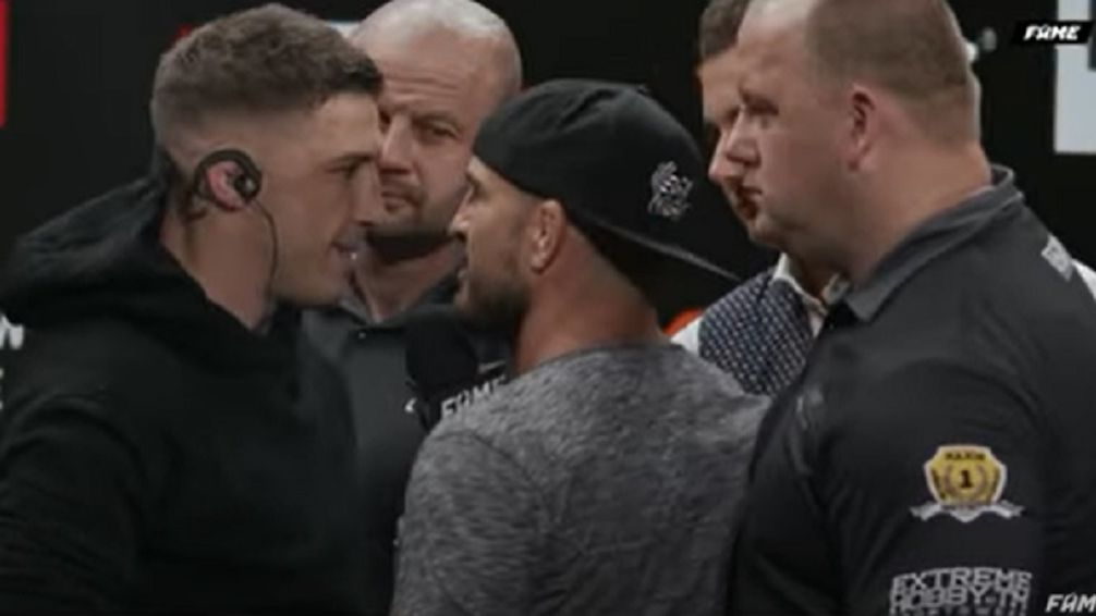 YouTube / Norman Parke i Borys Mańkowski na konferencji prasowej przed Fame MMA 11