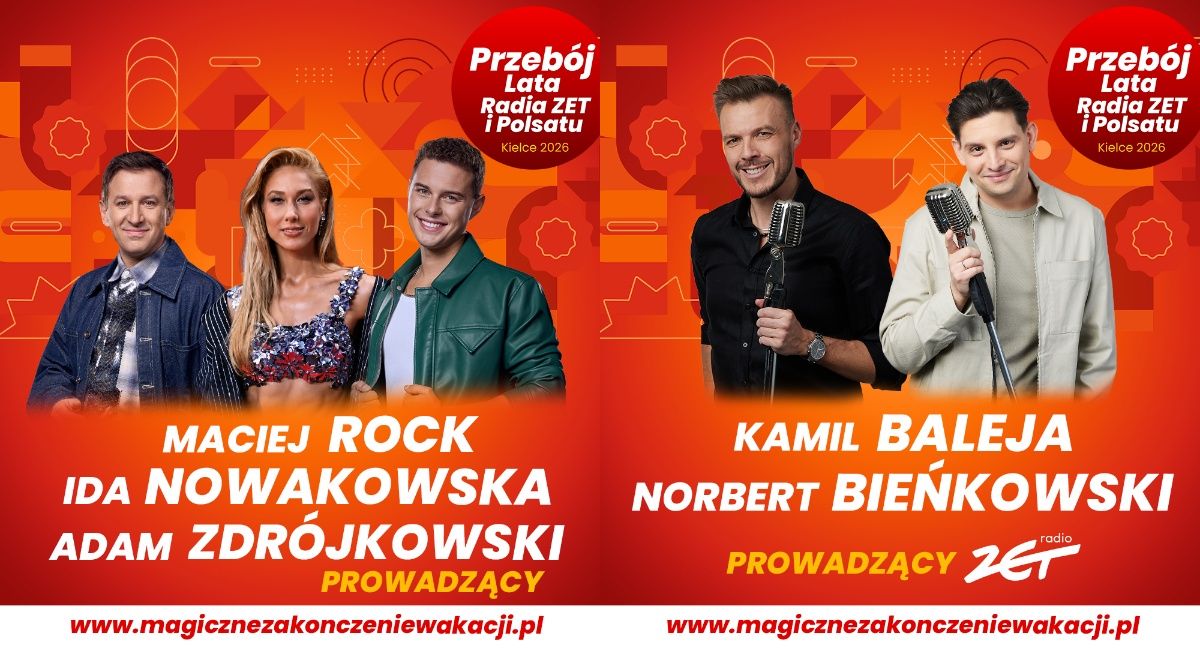 Znamy gospodarzy koncertu "Przebój Lata Radia ZET i Polsatu 2026"