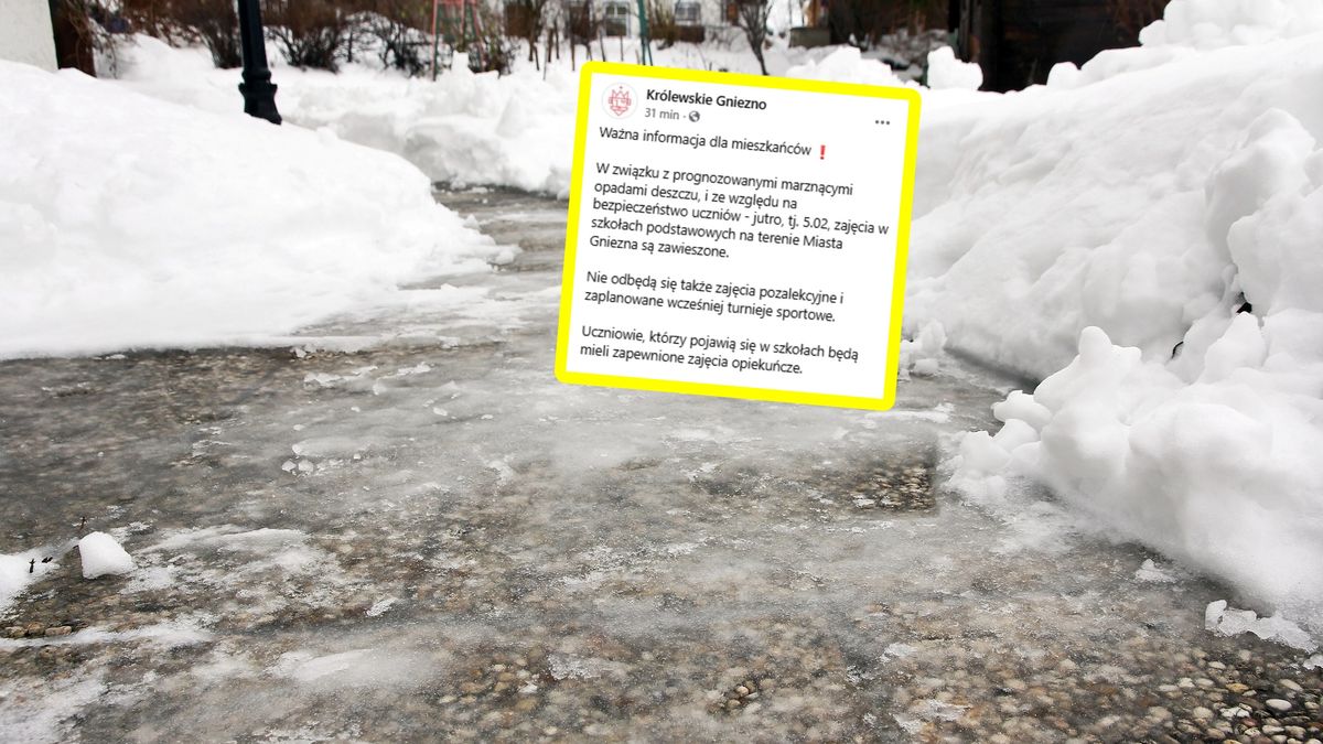 Gniezno. Zapadła decyzja o zawieszeniu lekcji.