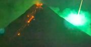 Meteor rozświetlił niebo nad wulkanem Mayon. I to podczas erupcji