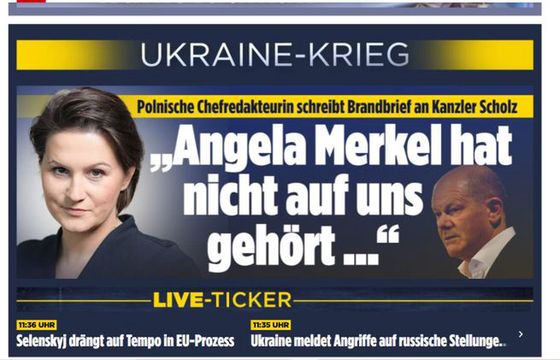 Naczelna „Faktu” w „Bildzie” apeluje do kanclerza Niemiec ws. Ukrainy. "Merkel nie słyszała Polski"