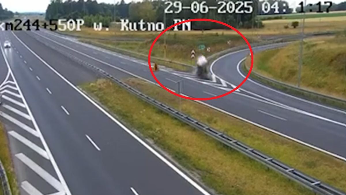 Nagranie z autostrady A1.