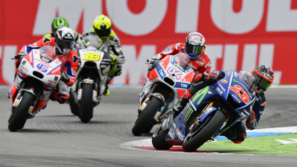 Materiały prasowe / Michelin / Maverick Vinales i Andrea Dovizioso na torze w Assen